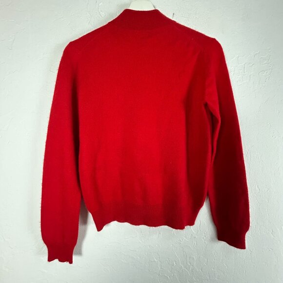 Charter Club Petite Womens Red Mock Neck Cashmere Sweater Size P/P Pullover Cozy - Picture 2 of 8